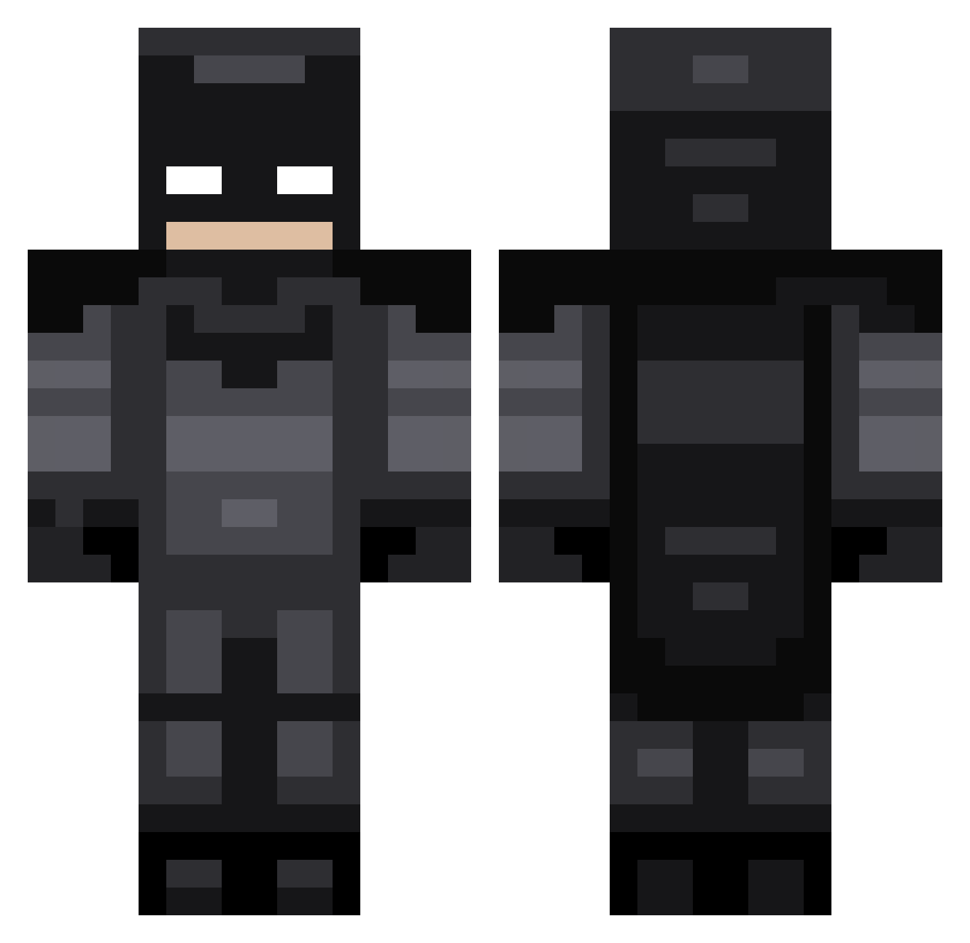 WeenoXD Minecraft skin, front and back view