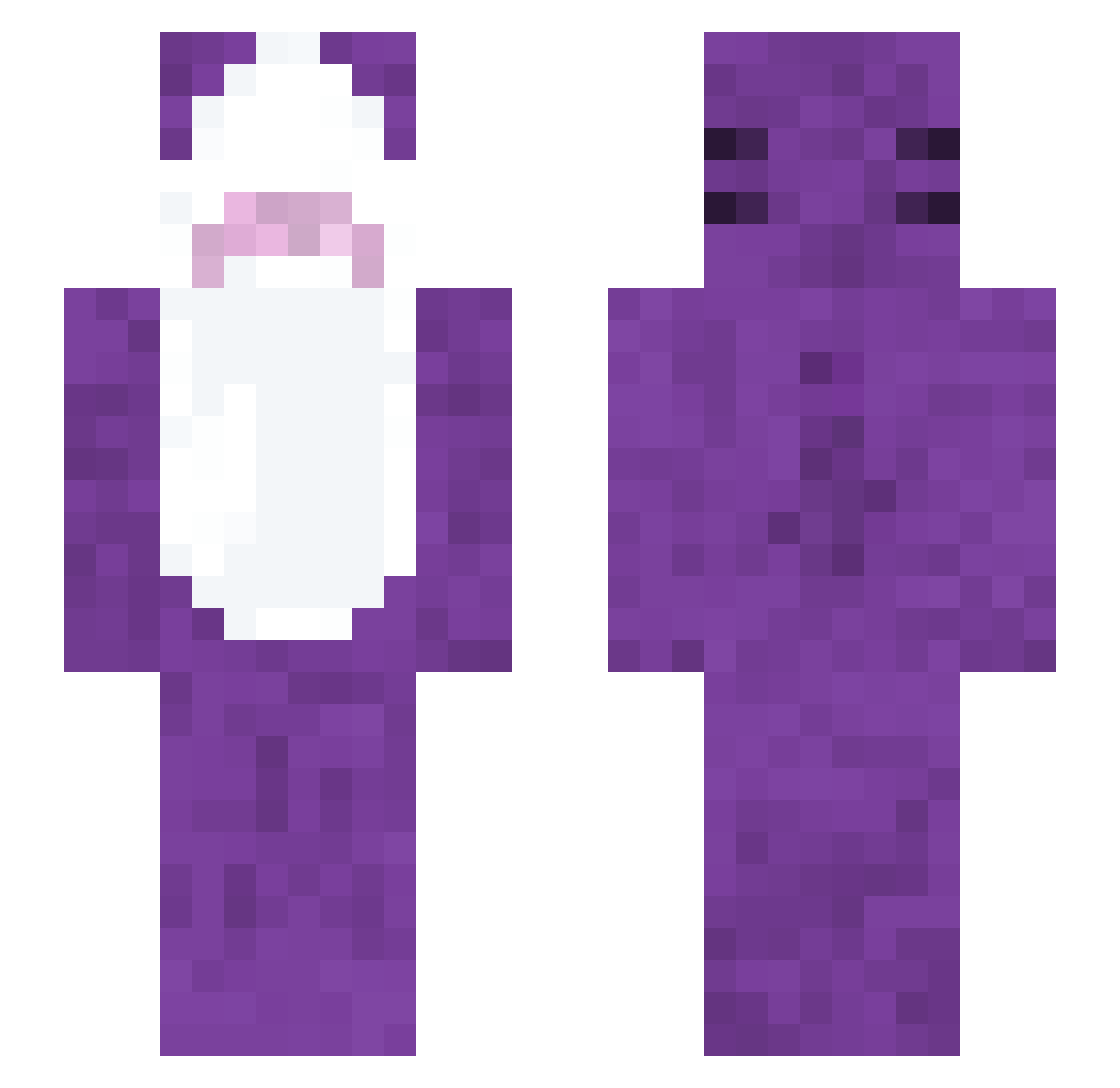 Rose_Blossom_82 Minecraft skin, front and back view
