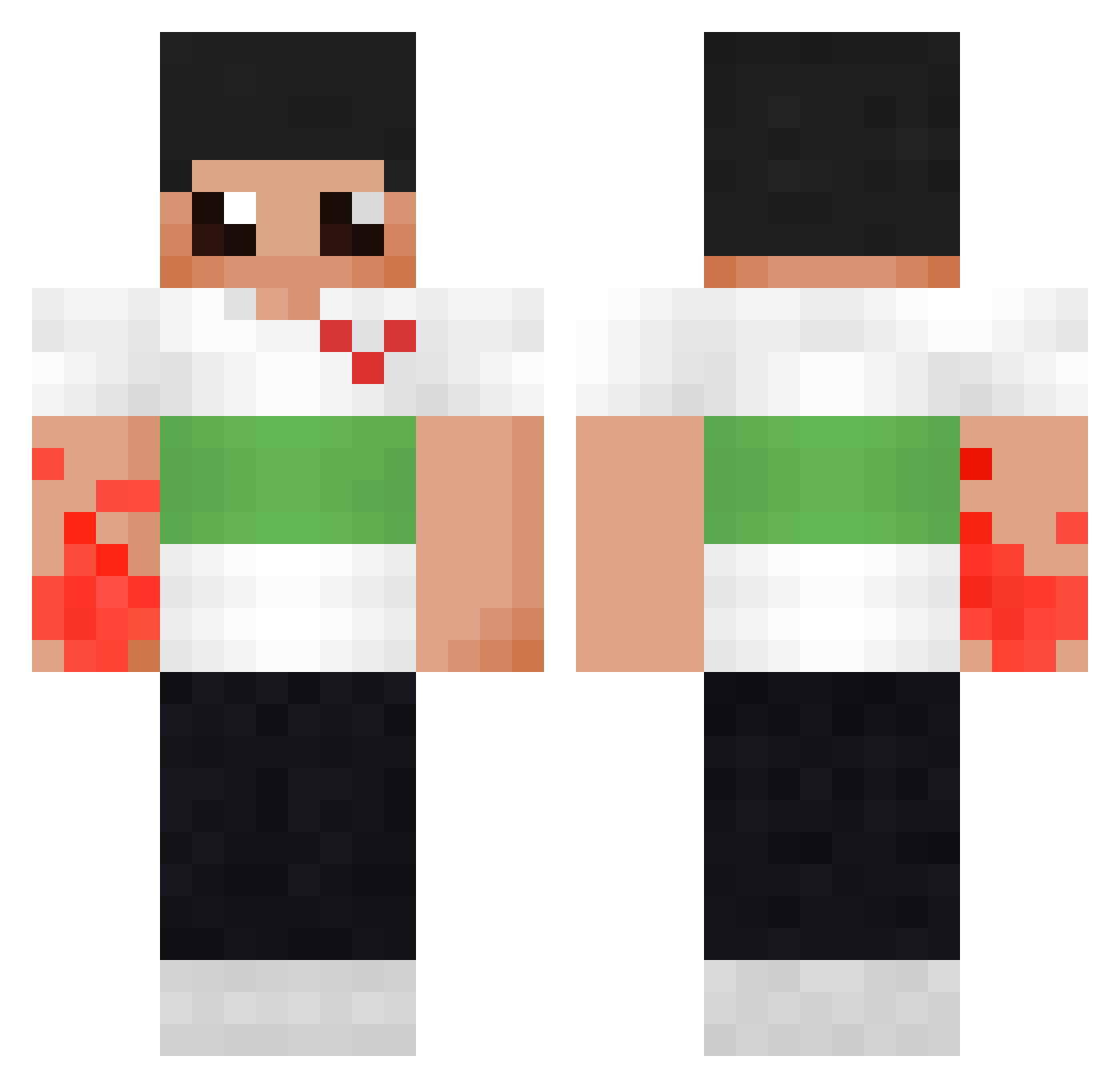 spiqer Minecraft skin, front and back view