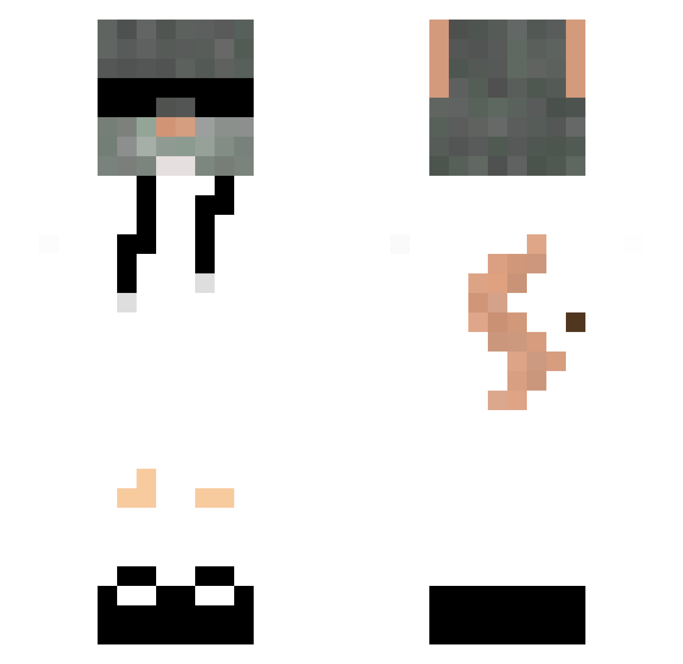 Rato4 Minecraft skin, front and back view