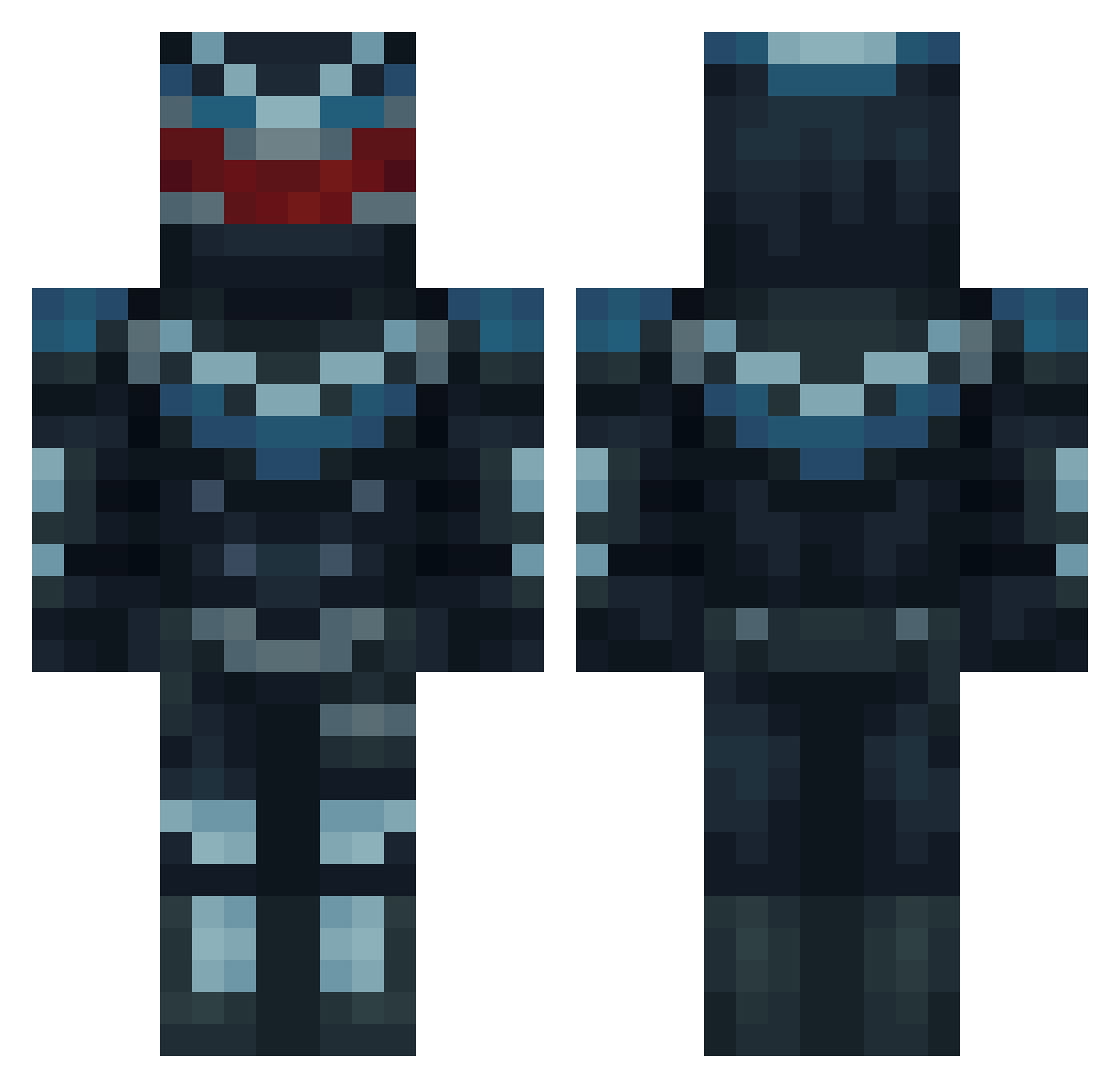 QuinnRabbit Minecraft skin, front and back view