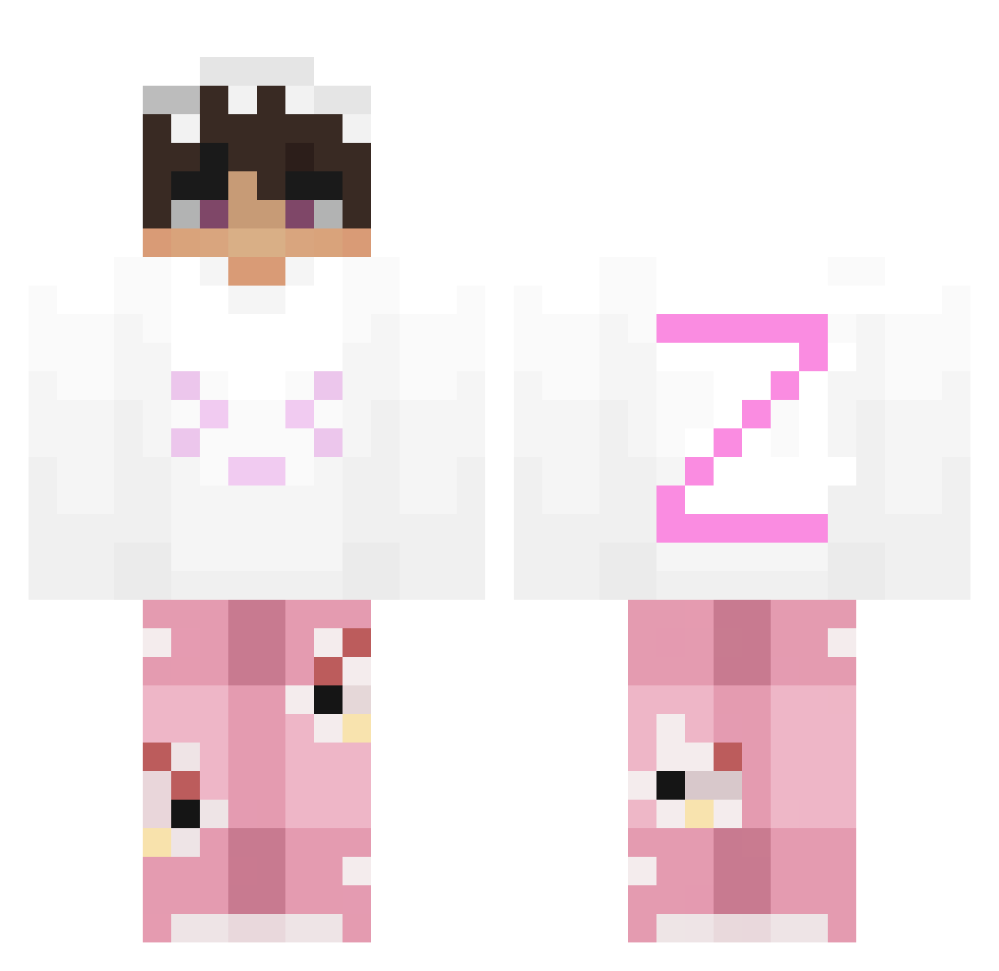 zSahins_ Minecraft skin, front and back view