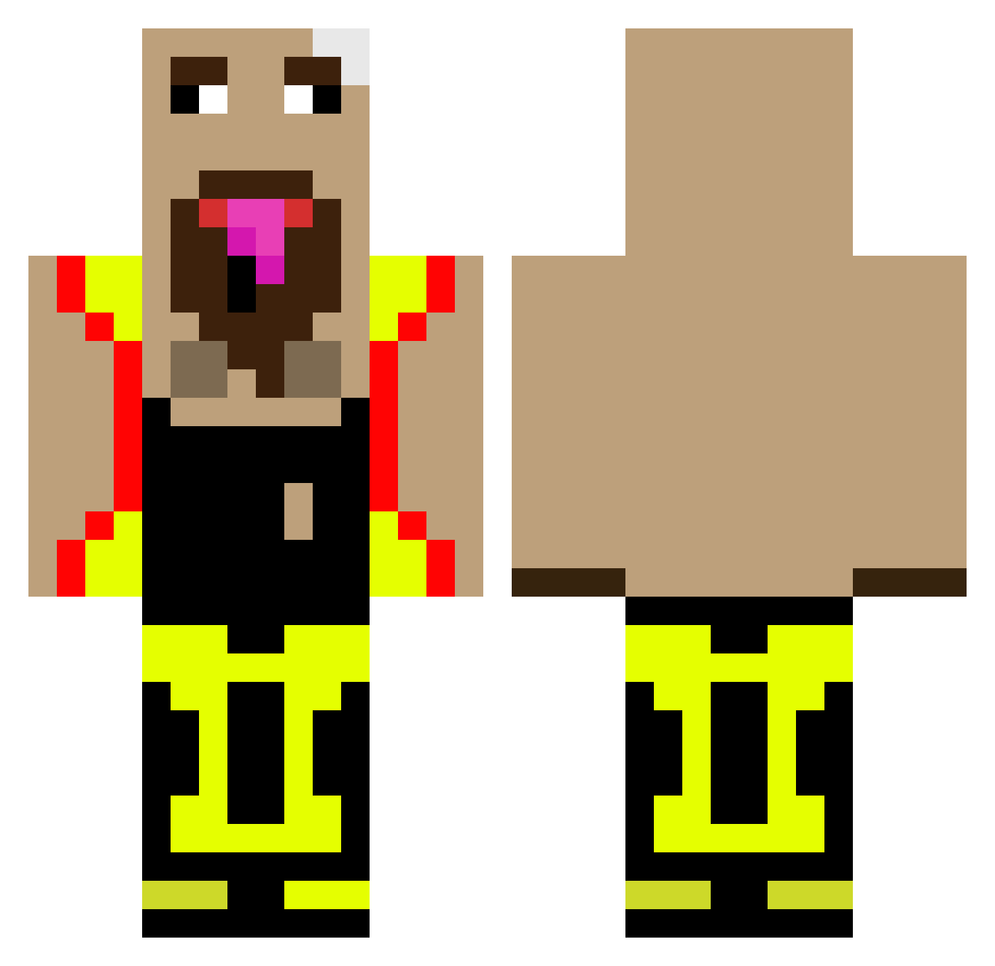 Semplar Minecraft skin, front and back view