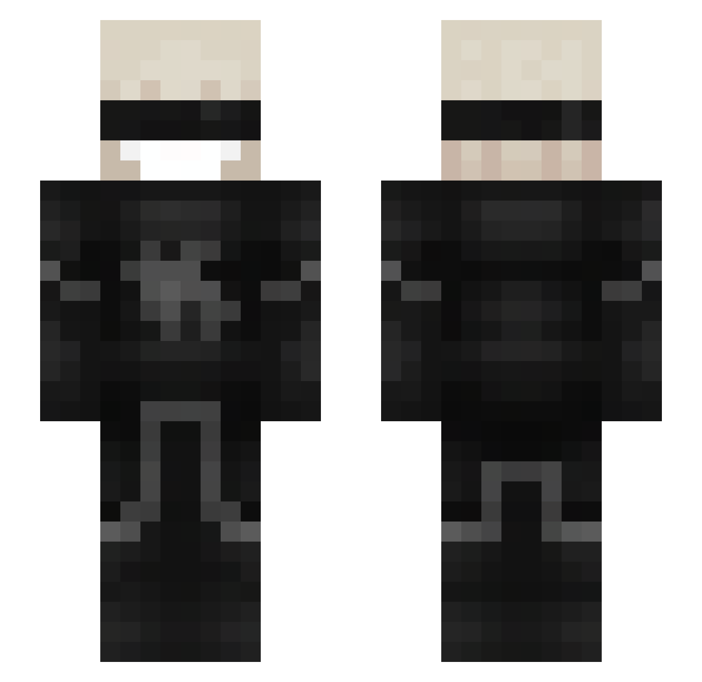 dinnoravioli Minecraft skin, front and back view
