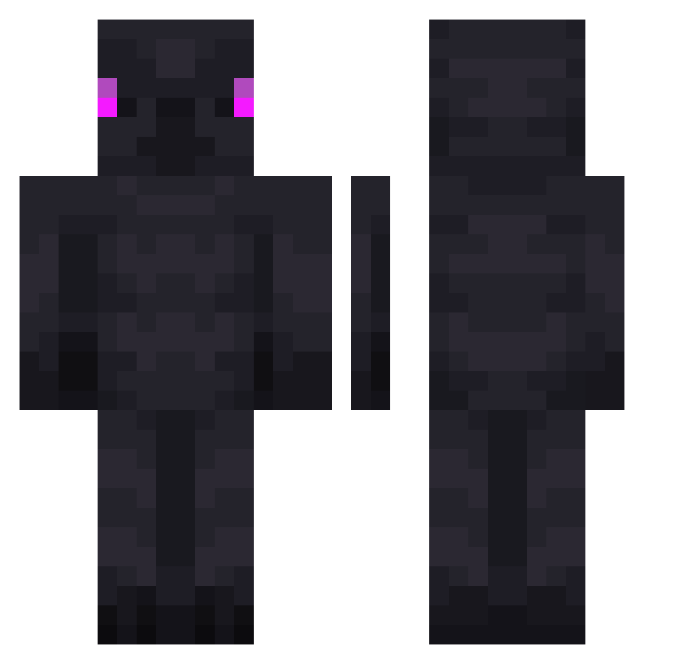 Southing Minecraft skin, front and back view