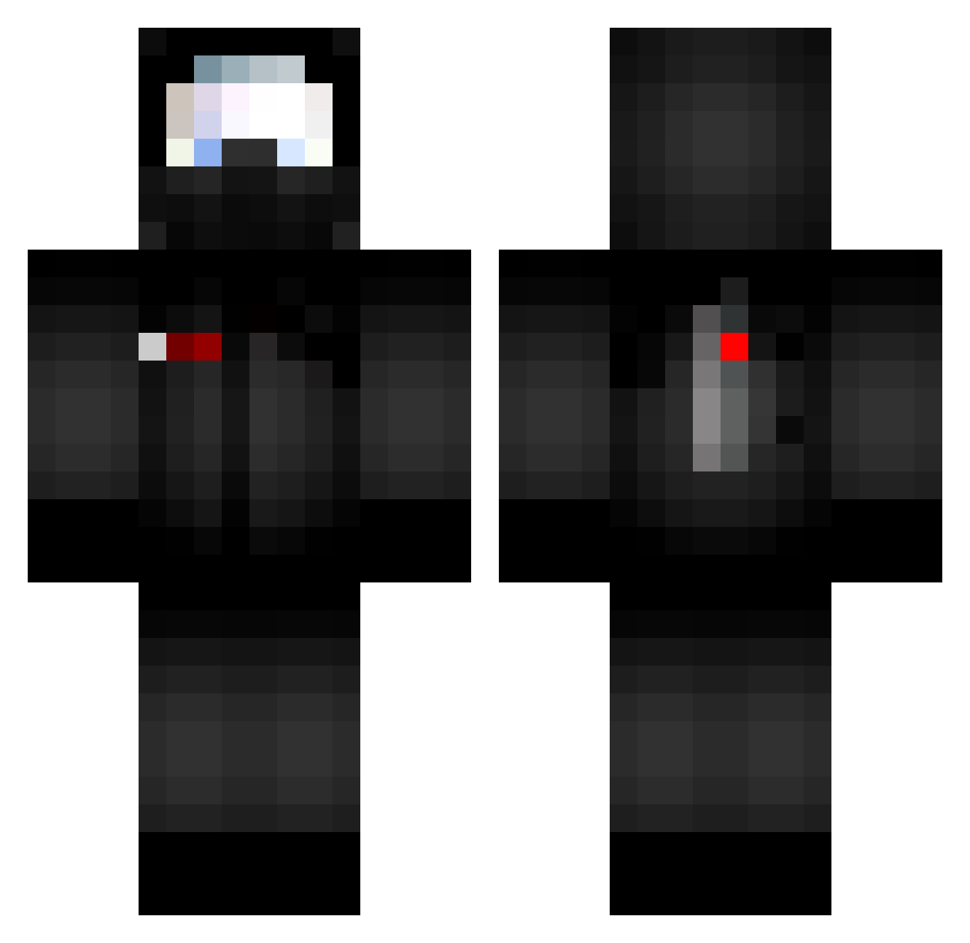 Umbrellas Minecraft skin, front and back view
