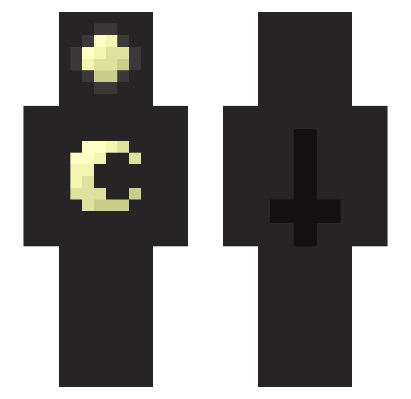 Reinforcers Minecraft skin, front and back view