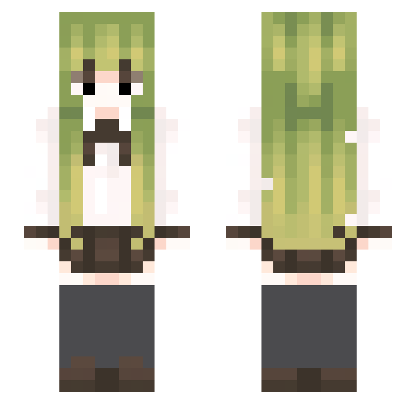 ReimuUmbra Minecraft skin, front and back view