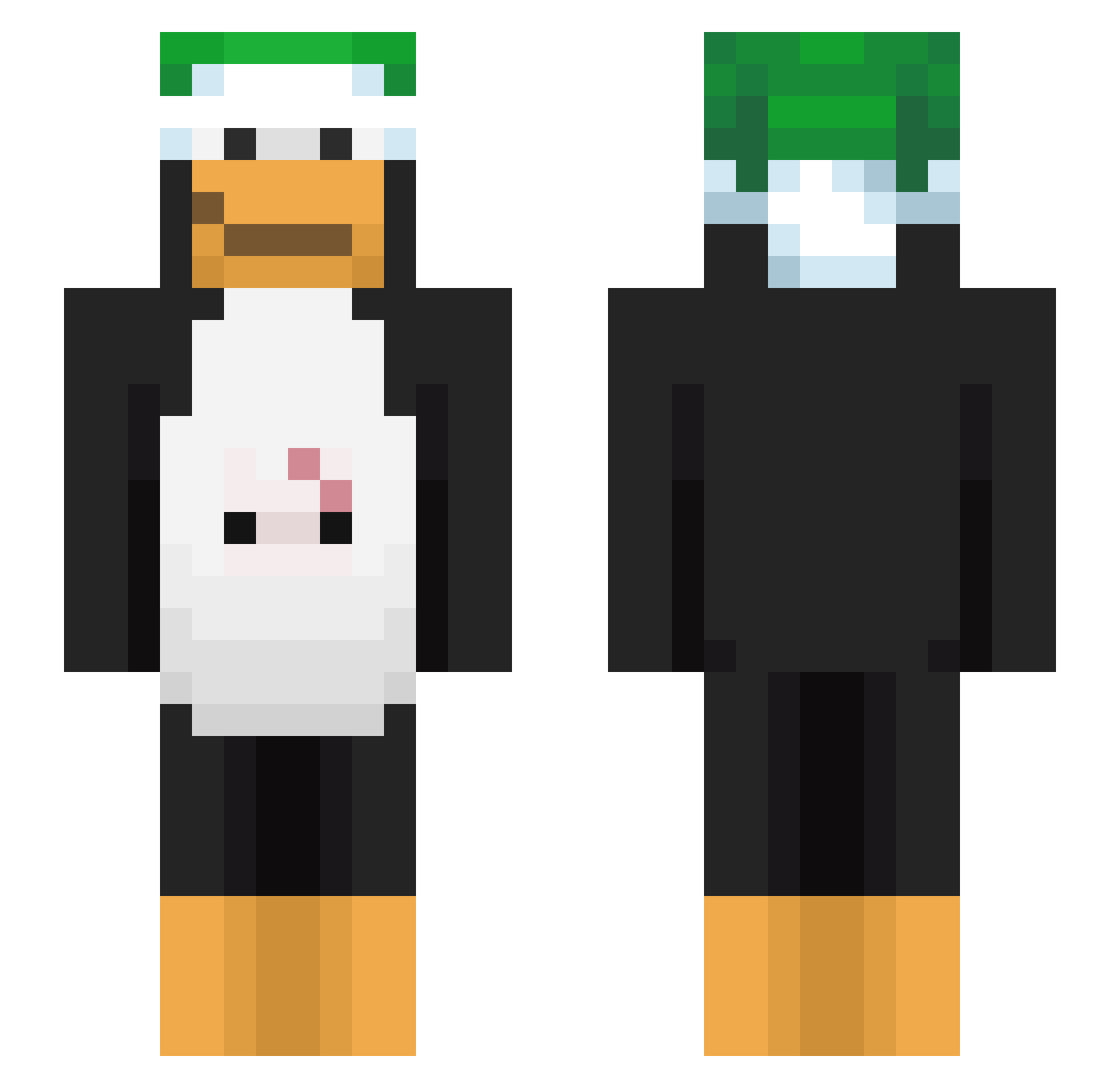 LiMoNiXx22 Minecraft skin, front and back view