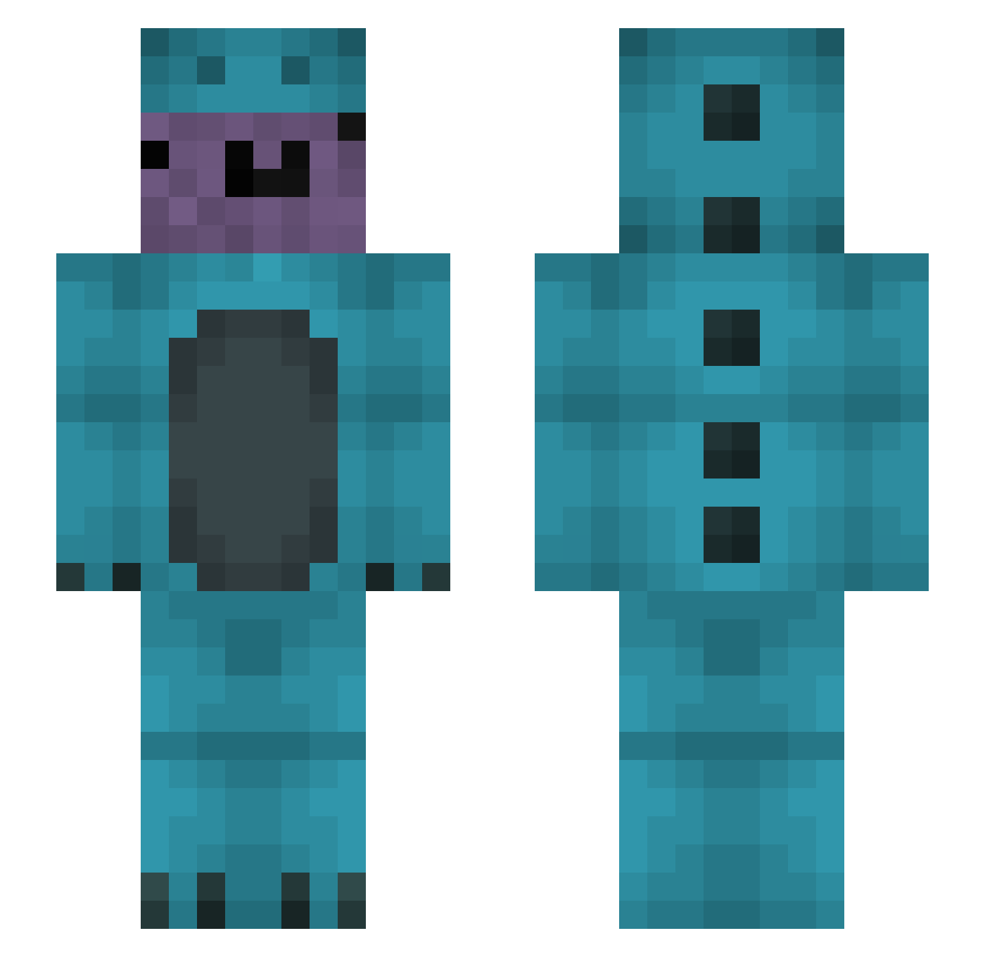 RankedInNuggets Minecraft skin, front and back view
