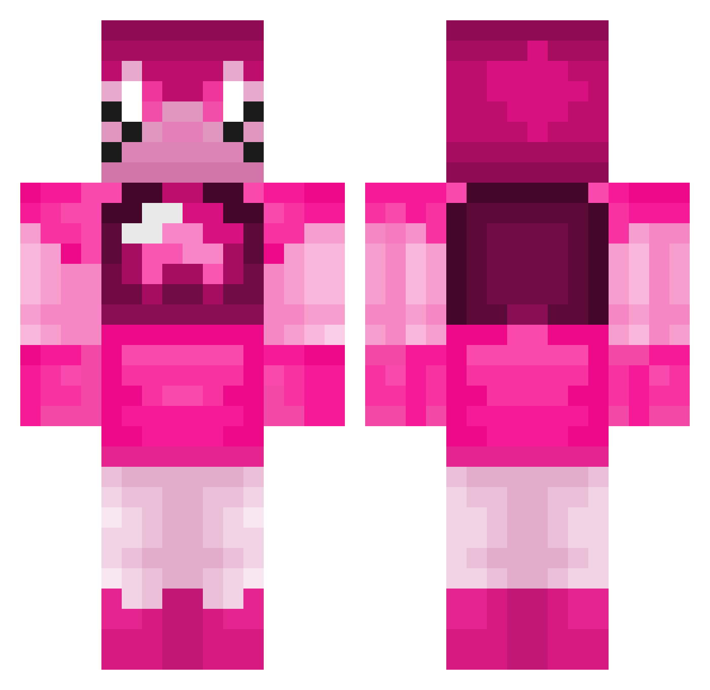 Lawcaptain Minecraft skin, front and back view