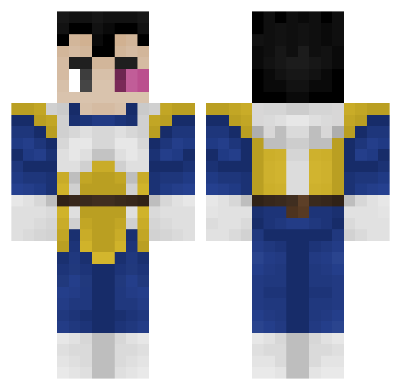 TheRealWillairs Minecraft skin, front and back view