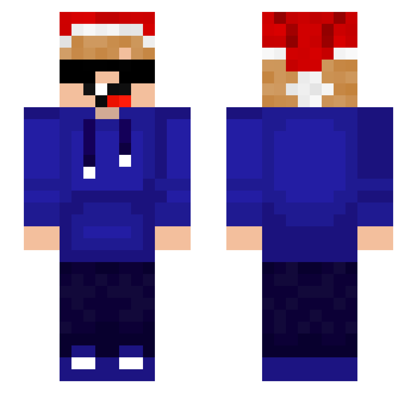 Mr_BR3AD Minecraft skin, front and back view