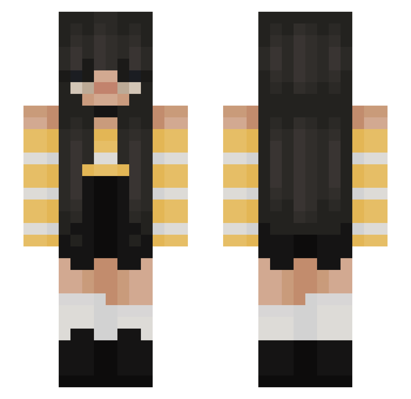 srirachajoshua Minecraft skin, front and back view