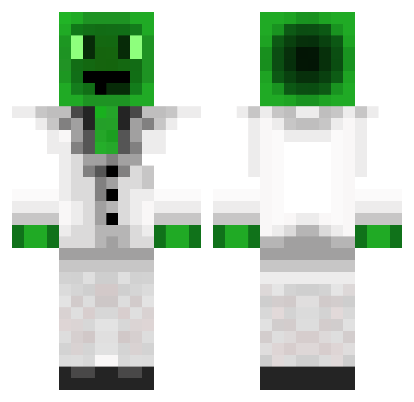 Ivy Minecraft skin, front and back view
