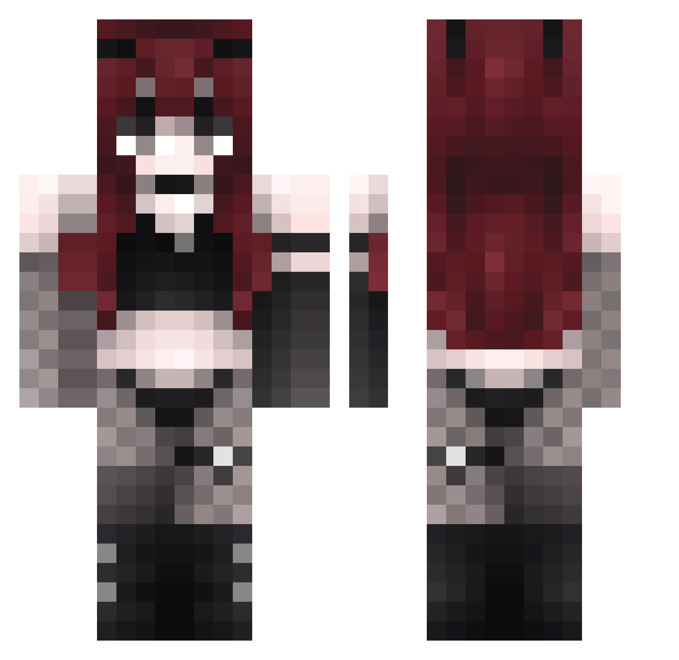 Szeptaczek_ Minecraft skin, front and back view