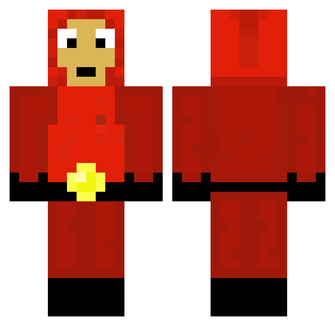 Dustypoo_98 Minecraft skin, front and back view