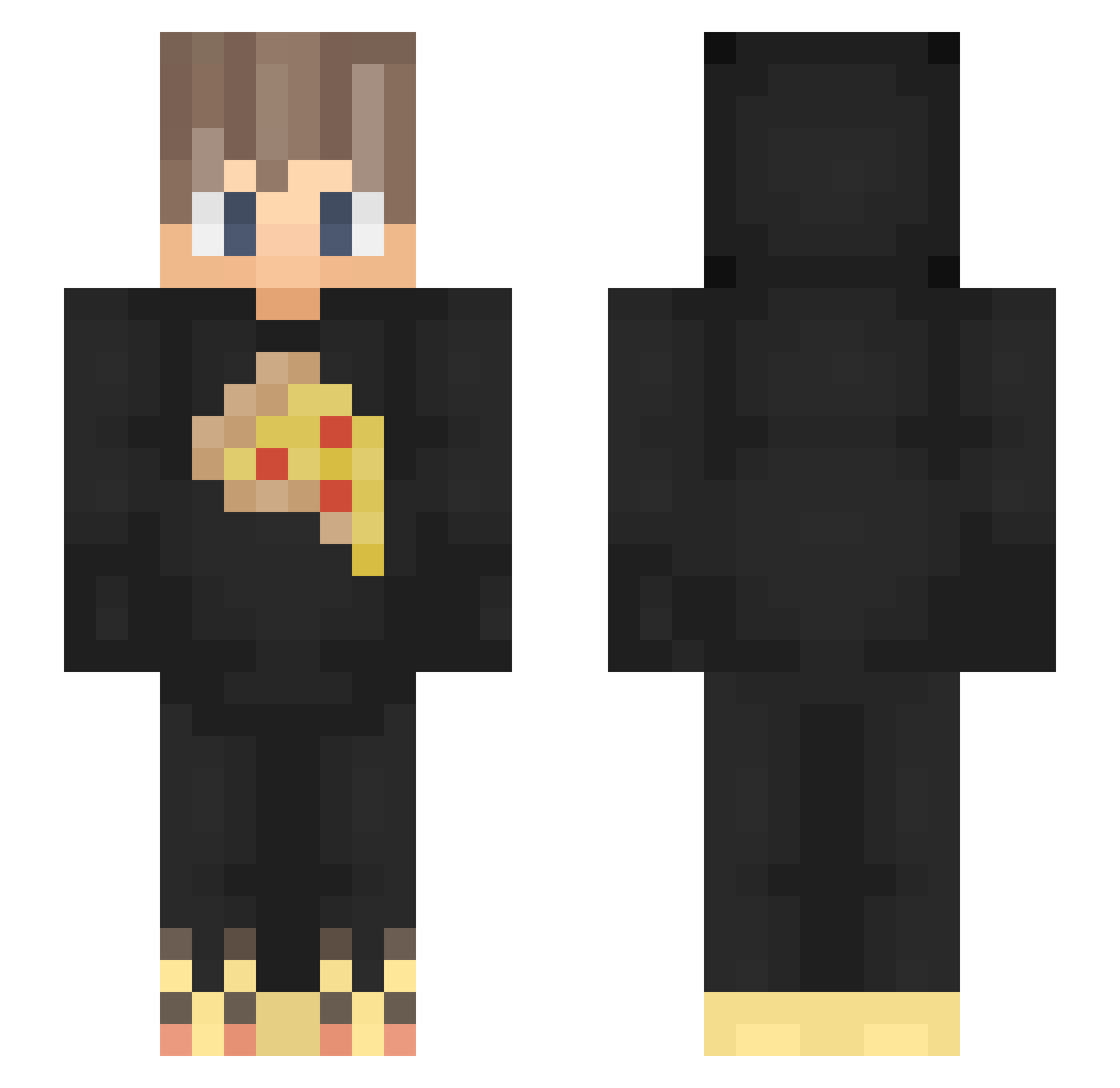 IkGreen Minecraft skin, front and back view