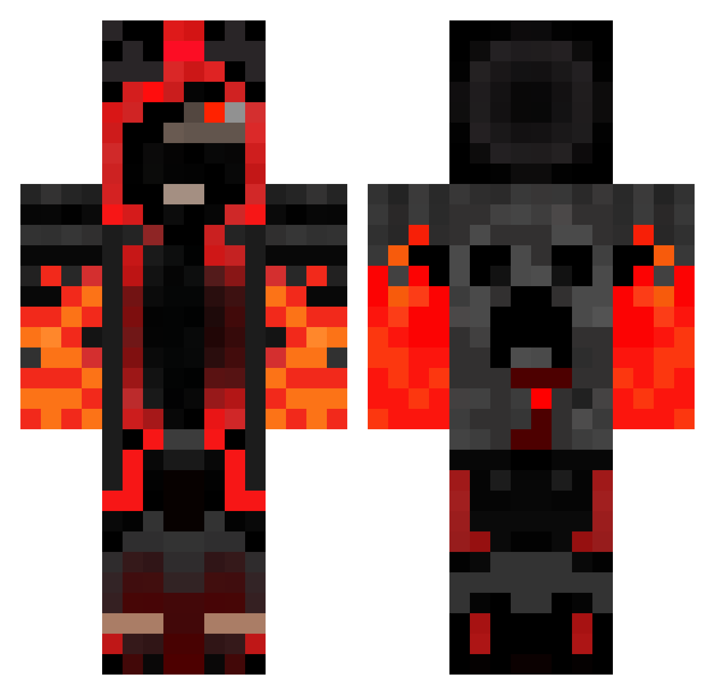 UnPouletFr Minecraft skin, front and back view