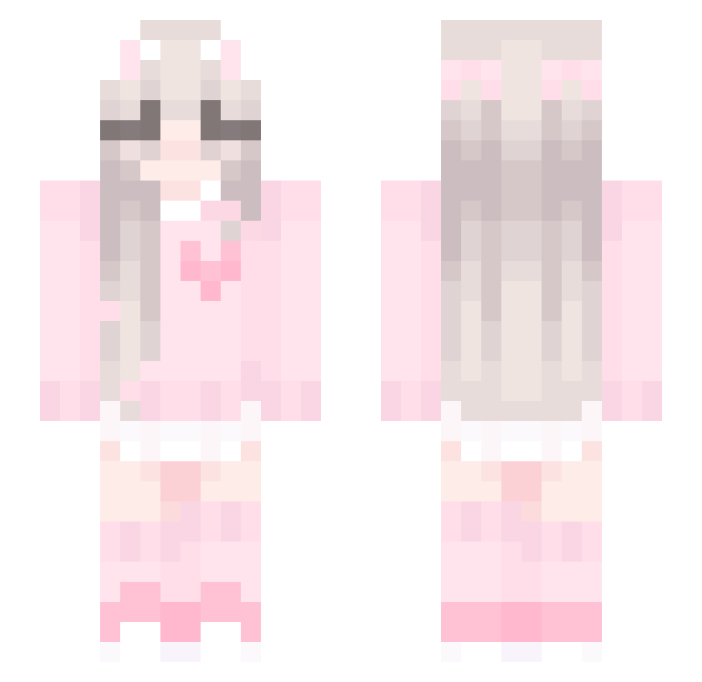 Windrina Minecraft skin, front and back view