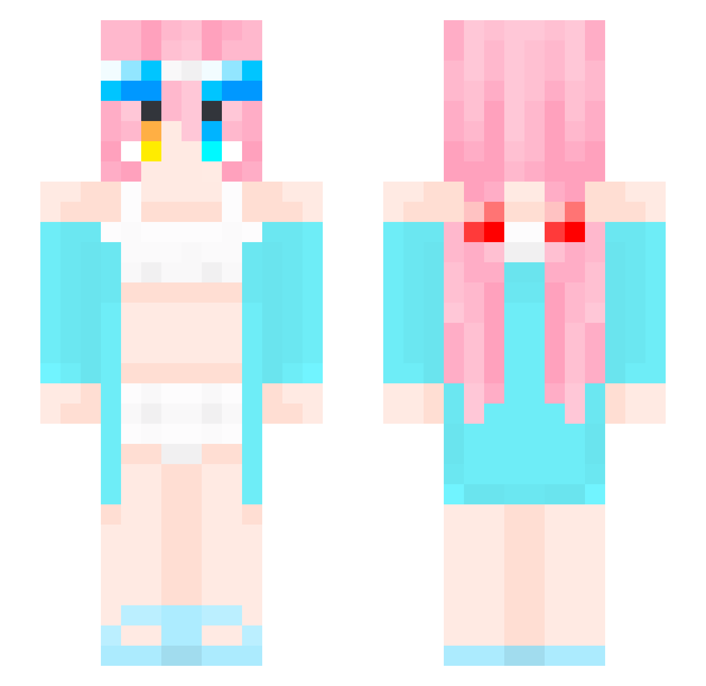 TuanZhangH Minecraft skin, front and back view