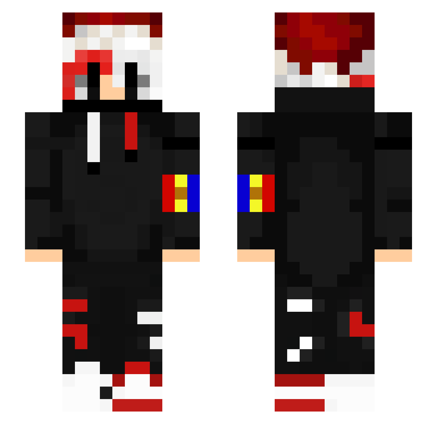 Samir_15 Minecraft skin, front and back view