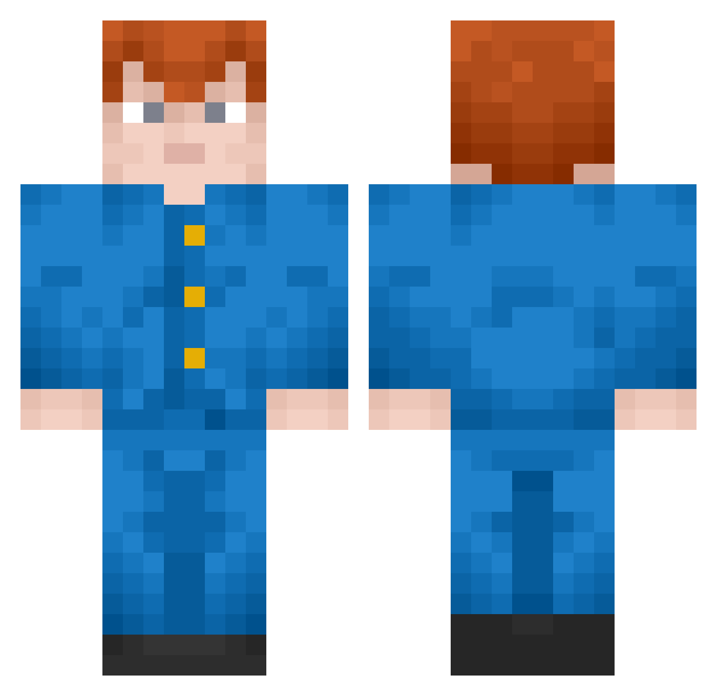 socksmell Minecraft skin, front and back view