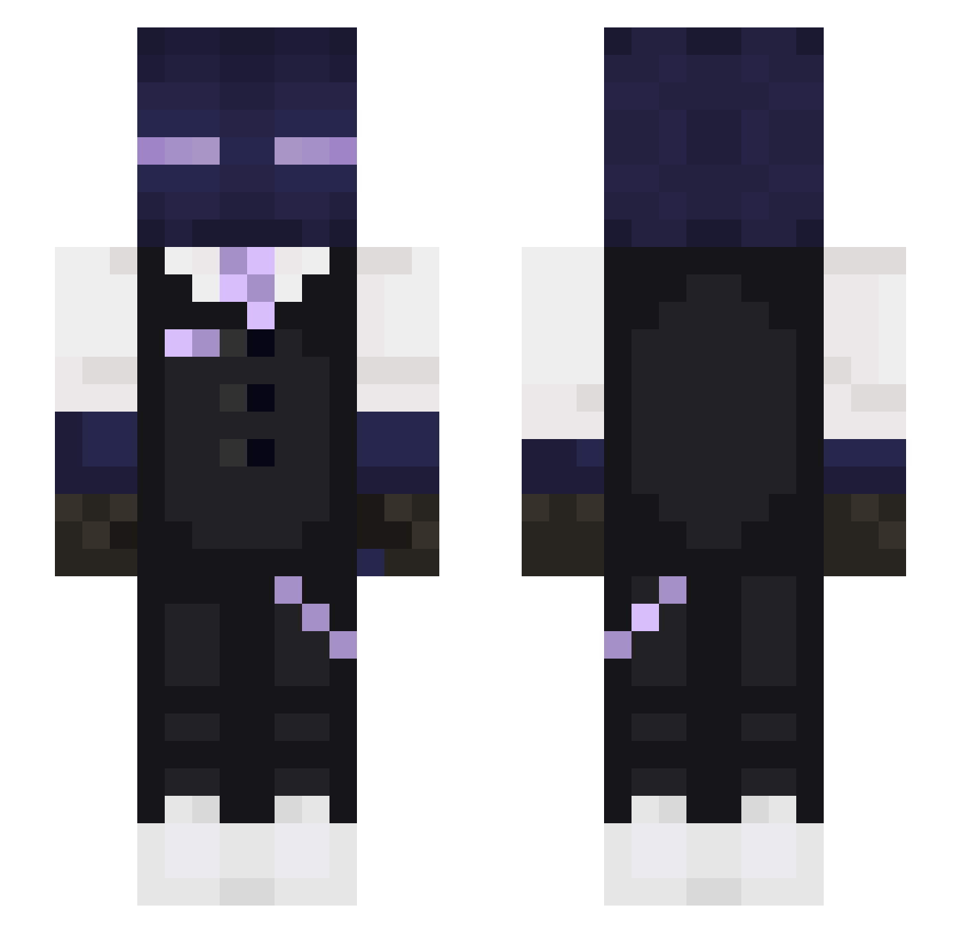 WooWoo14 Minecraft skin, front and back view
