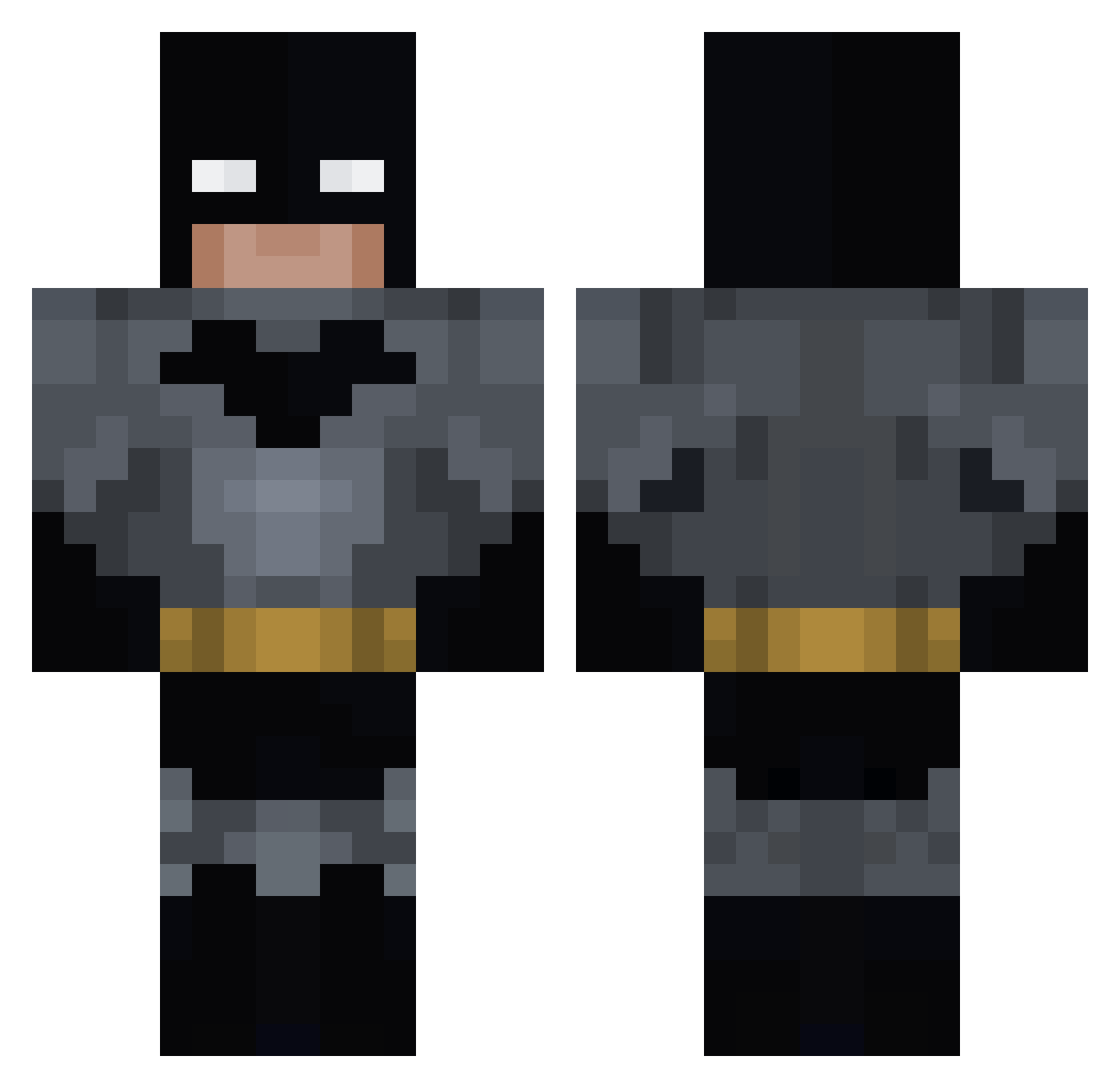 Bozzo777 Minecraft skin, front and back view