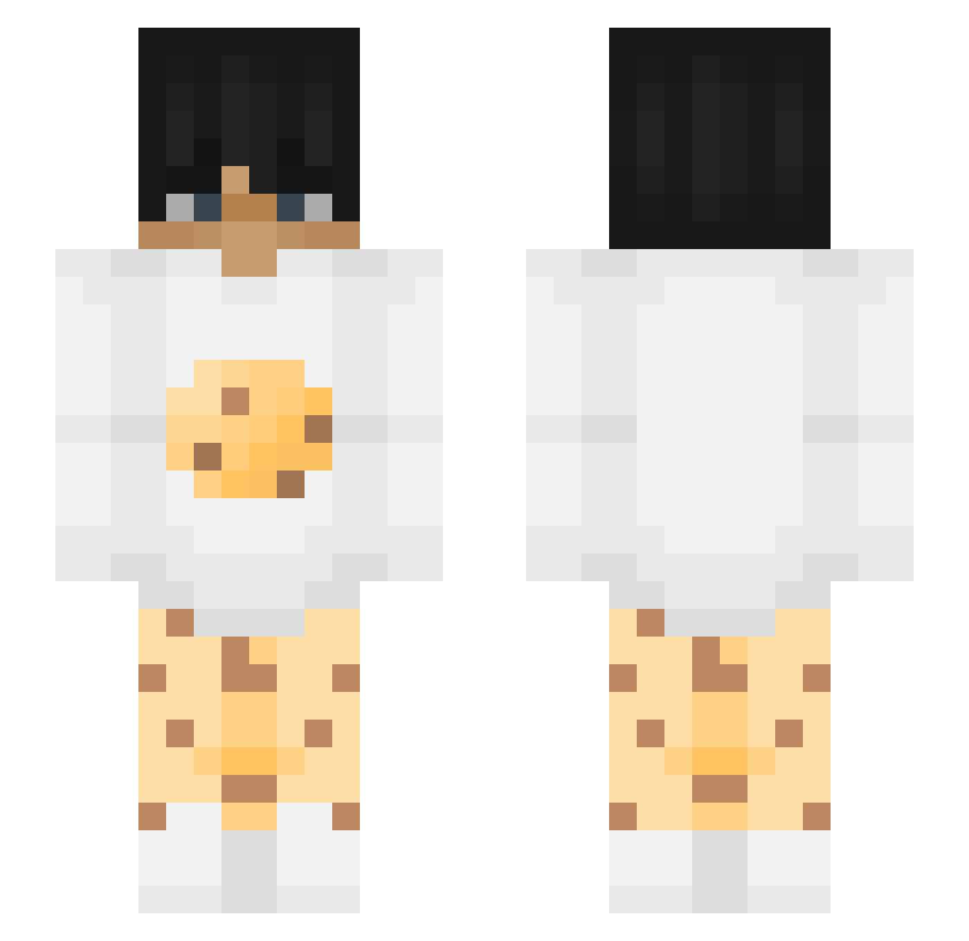 tenderer Minecraft skin, front and back view