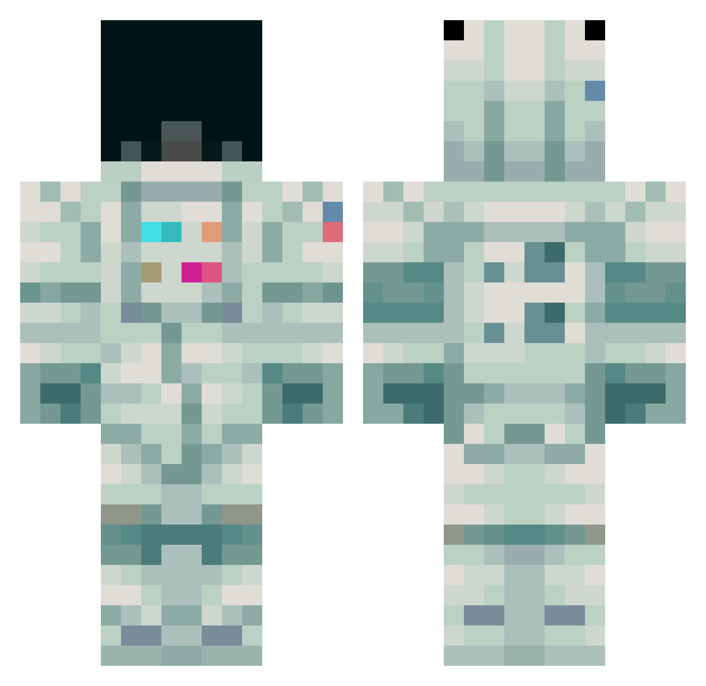 zeusmomo Minecraft skin, front and back view