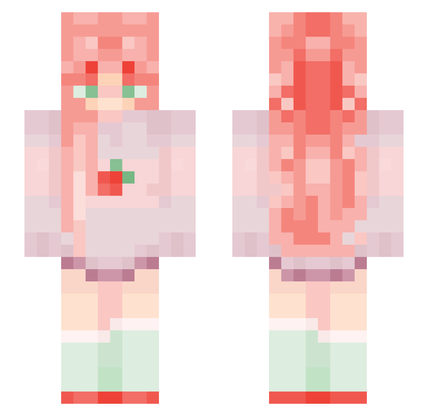 CuriousToxicity Minecraft skin, front and back view