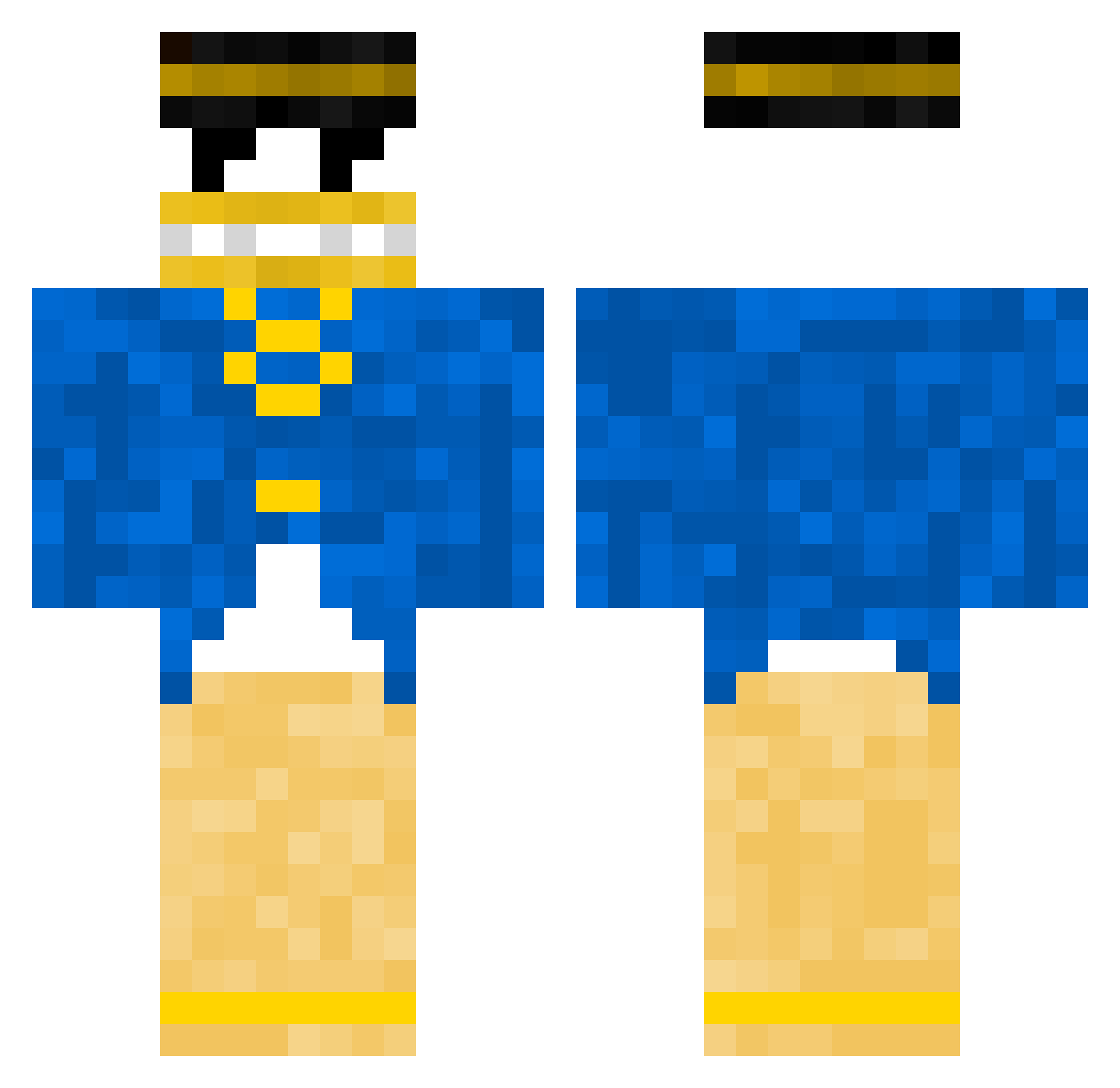 ThePigeonMilk Minecraft skin, front and back view
