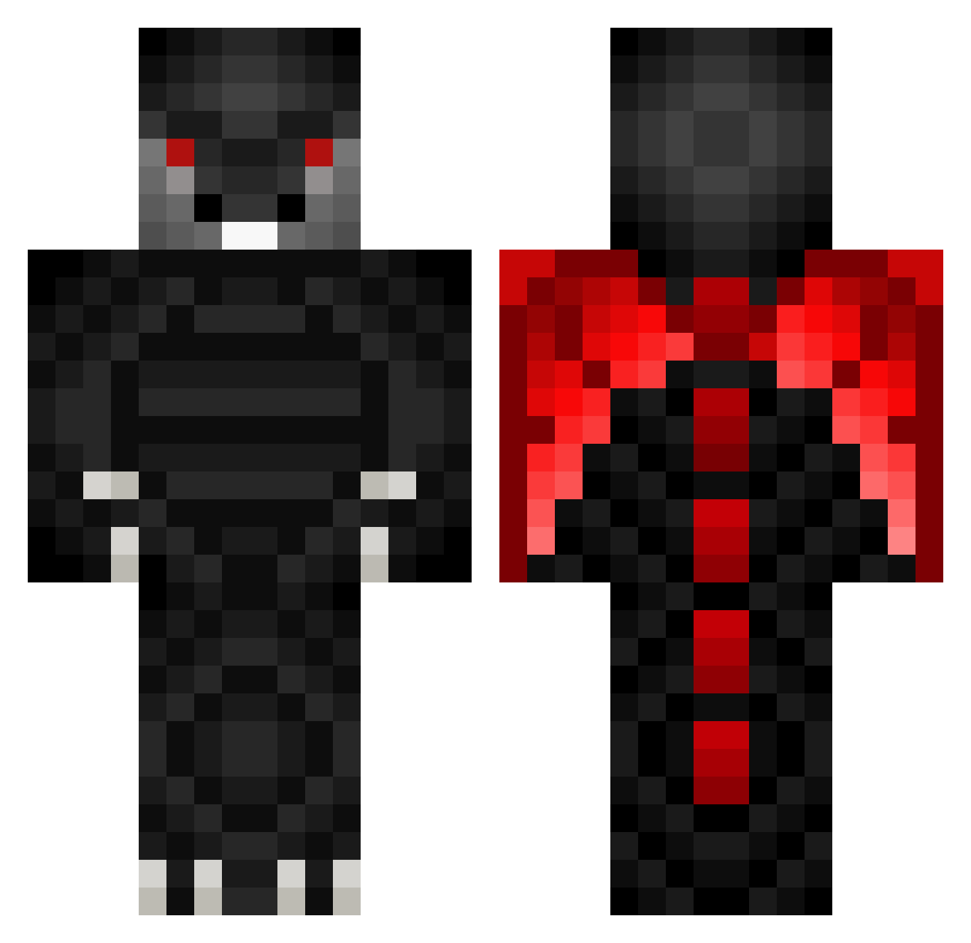 pollyhasgone Minecraft skin, front and back view