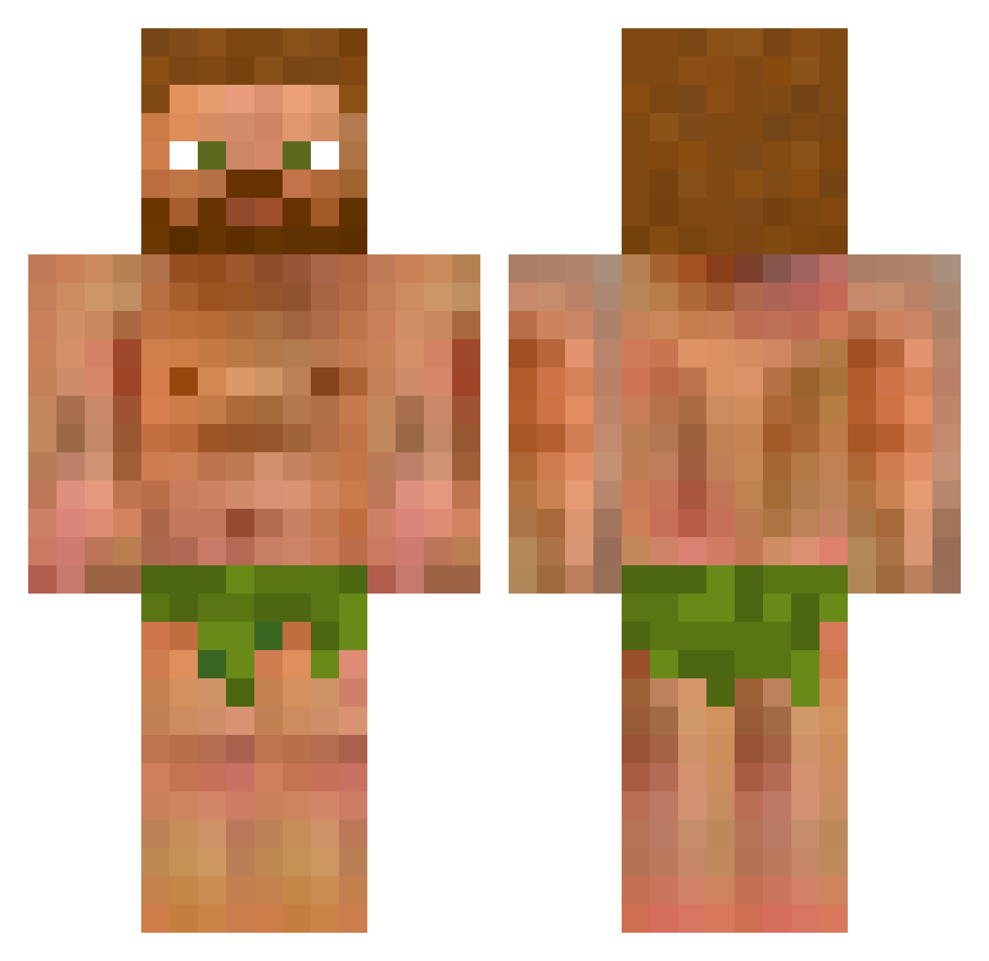 darkkerzoyard Minecraft skin, front and back view