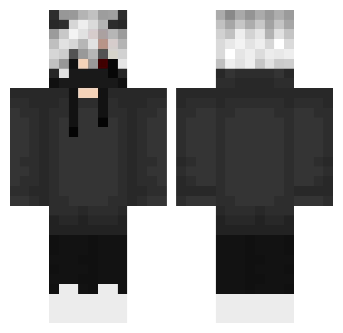 Varlinq Minecraft skin, front and back view