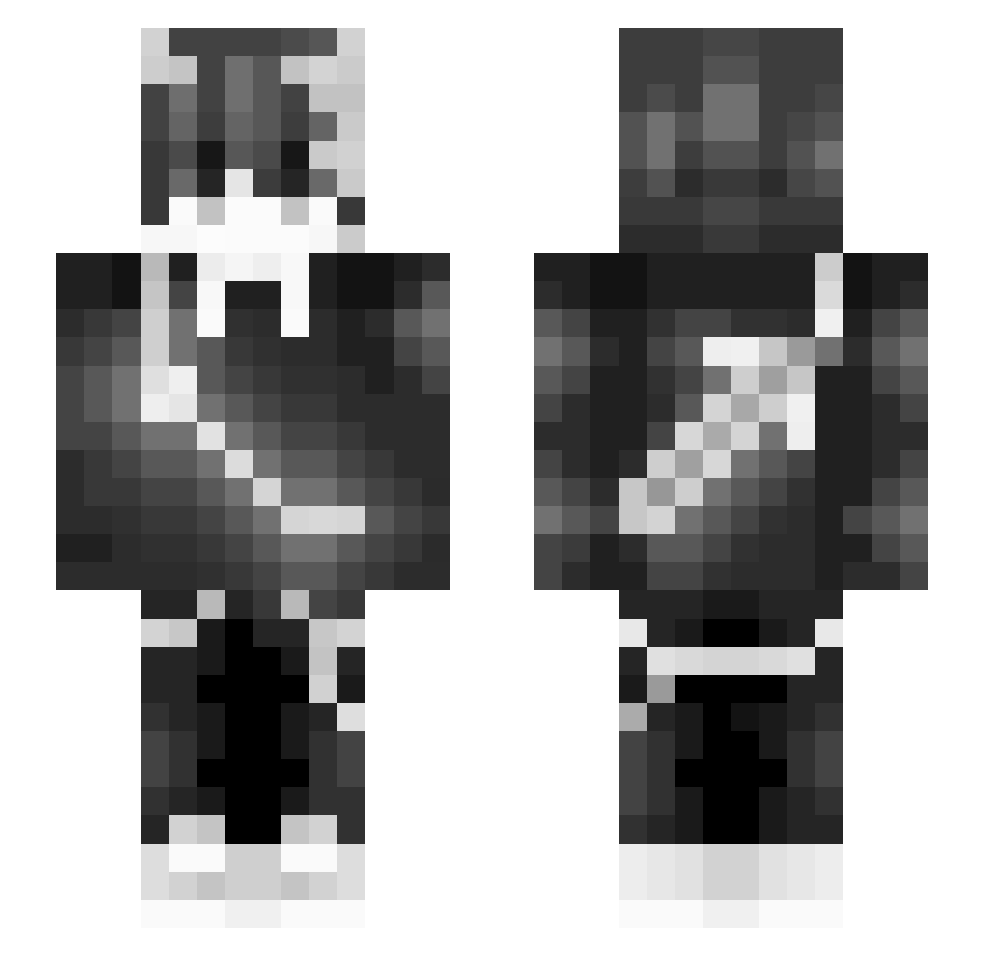Yx_ch Minecraft skin, front and back view