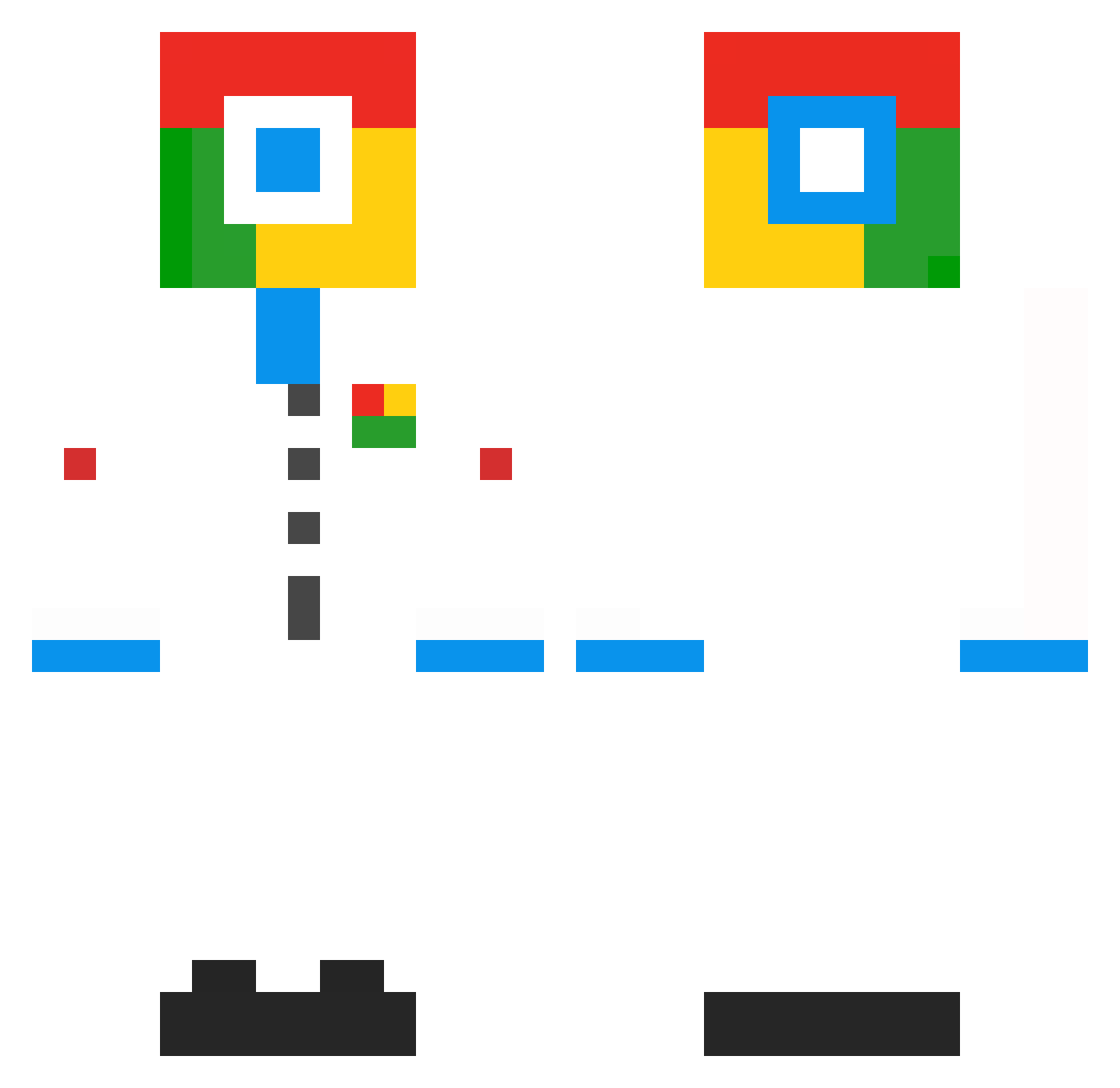 Google_Chrom Minecraft skin, front and back view