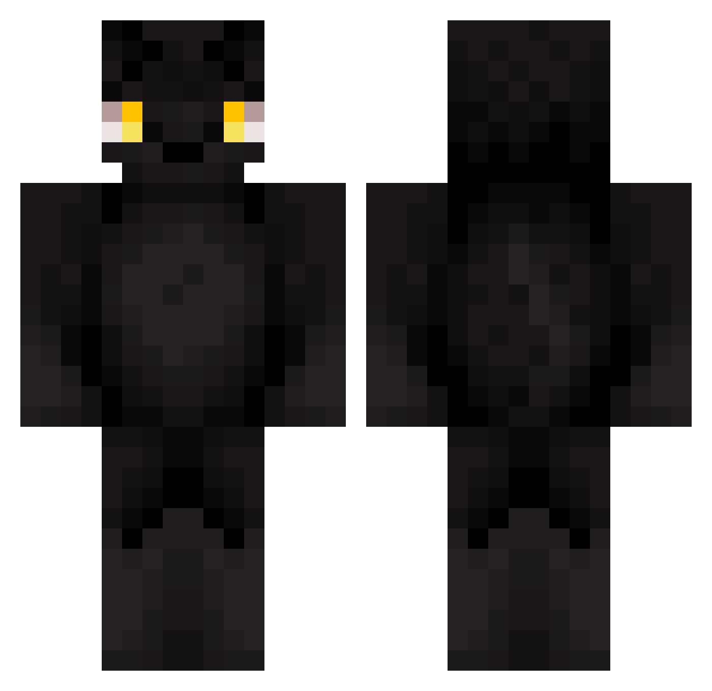 rodflex Minecraft skin, front and back view