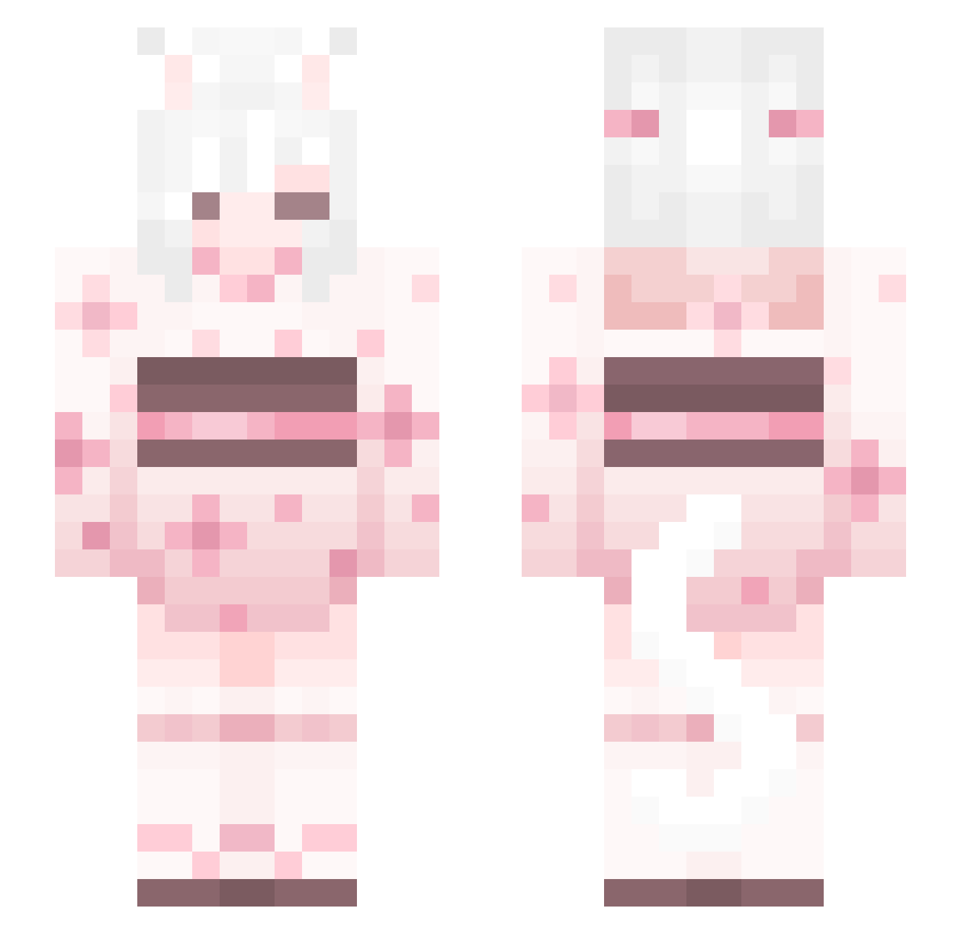 Amortencja Minecraft skin, front and back view