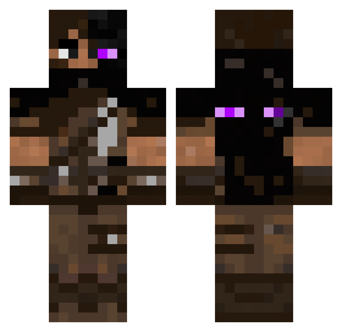 srLlorca Minecraft skin, front and back view