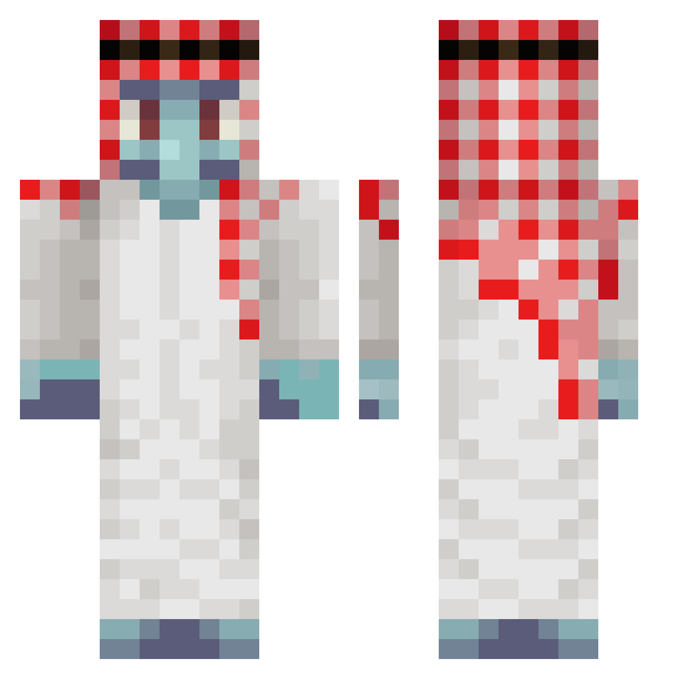 Misuuqp Minecraft skin, front and back view