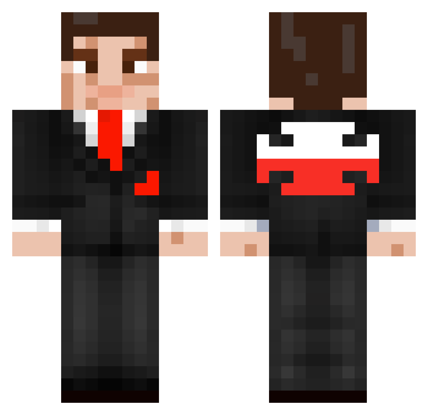 VizentekoHq Minecraft skin, front and back view