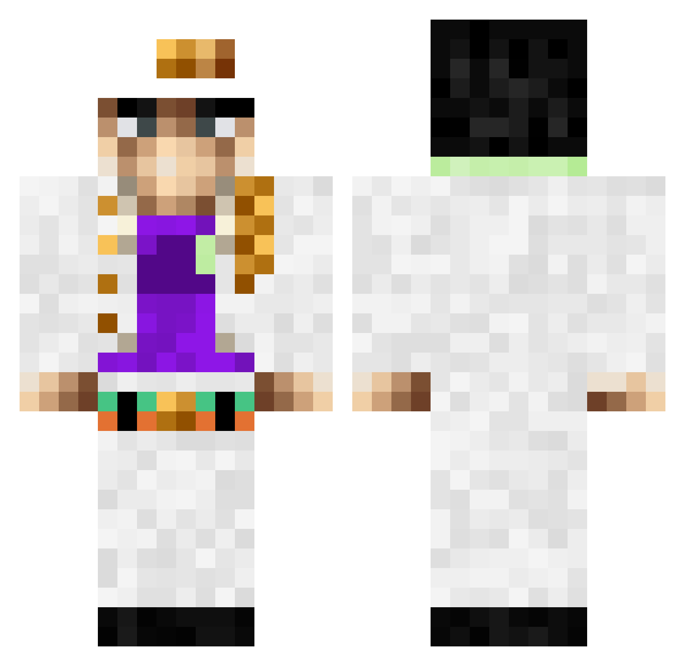 yvrp Minecraft skin, front and back view