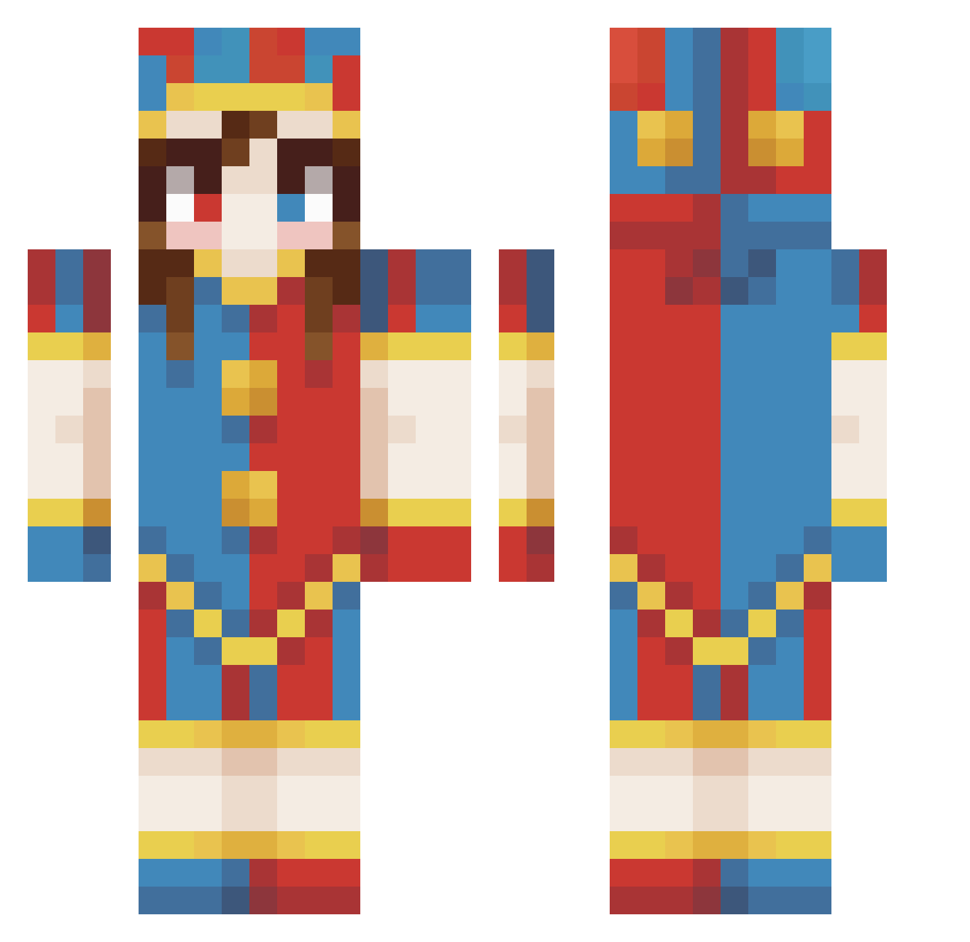 SempaiOwO Minecraft skin, front and back view