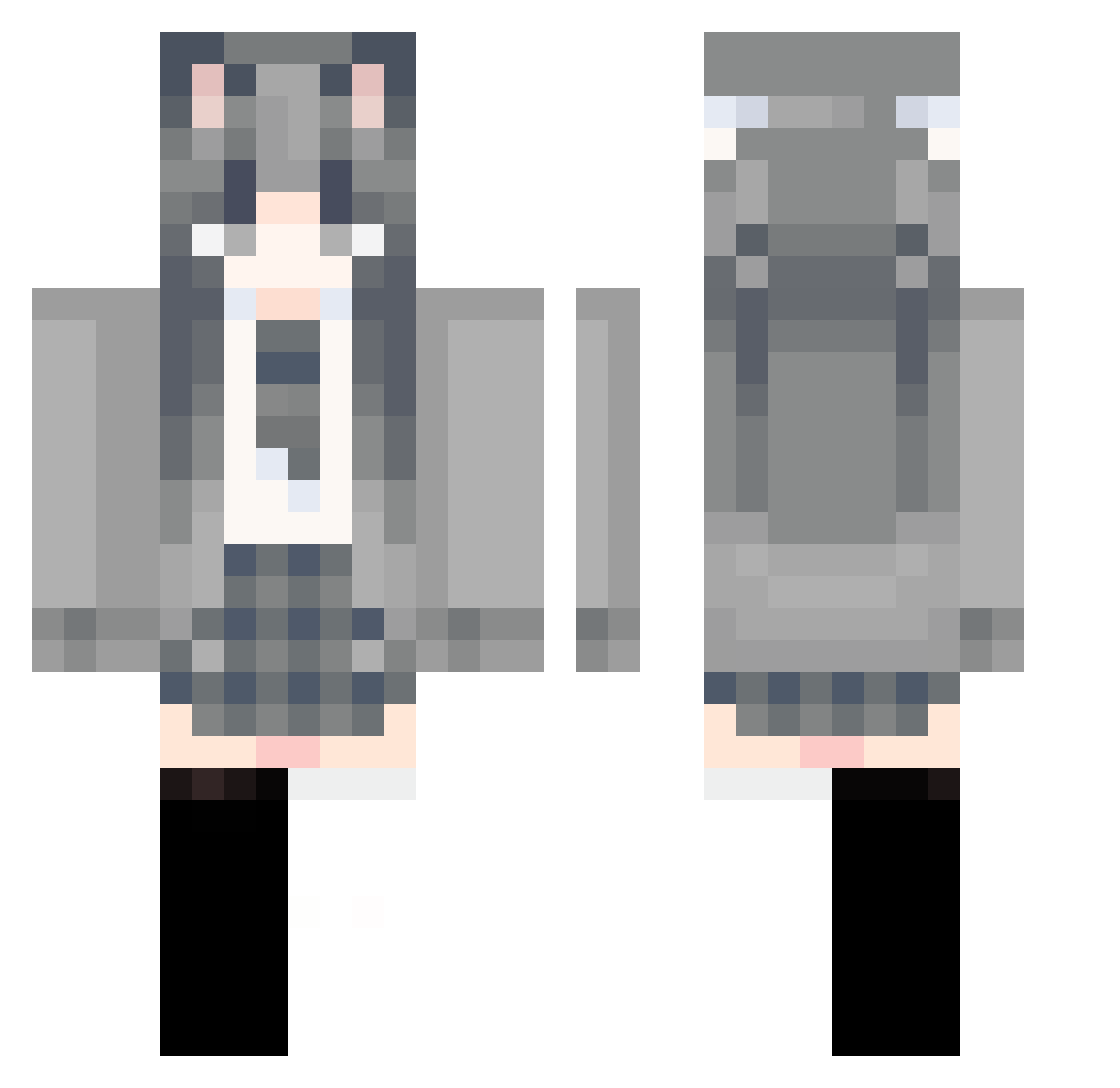 Rk_100 Minecraft skin, front and back view
