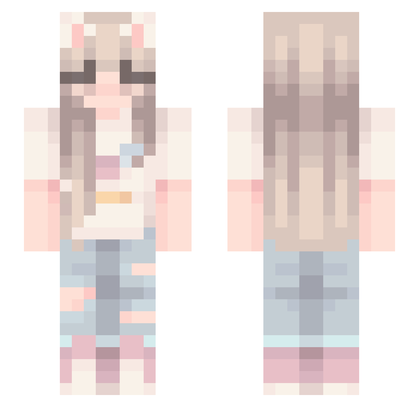 StevenParker Minecraft skin, front and back view