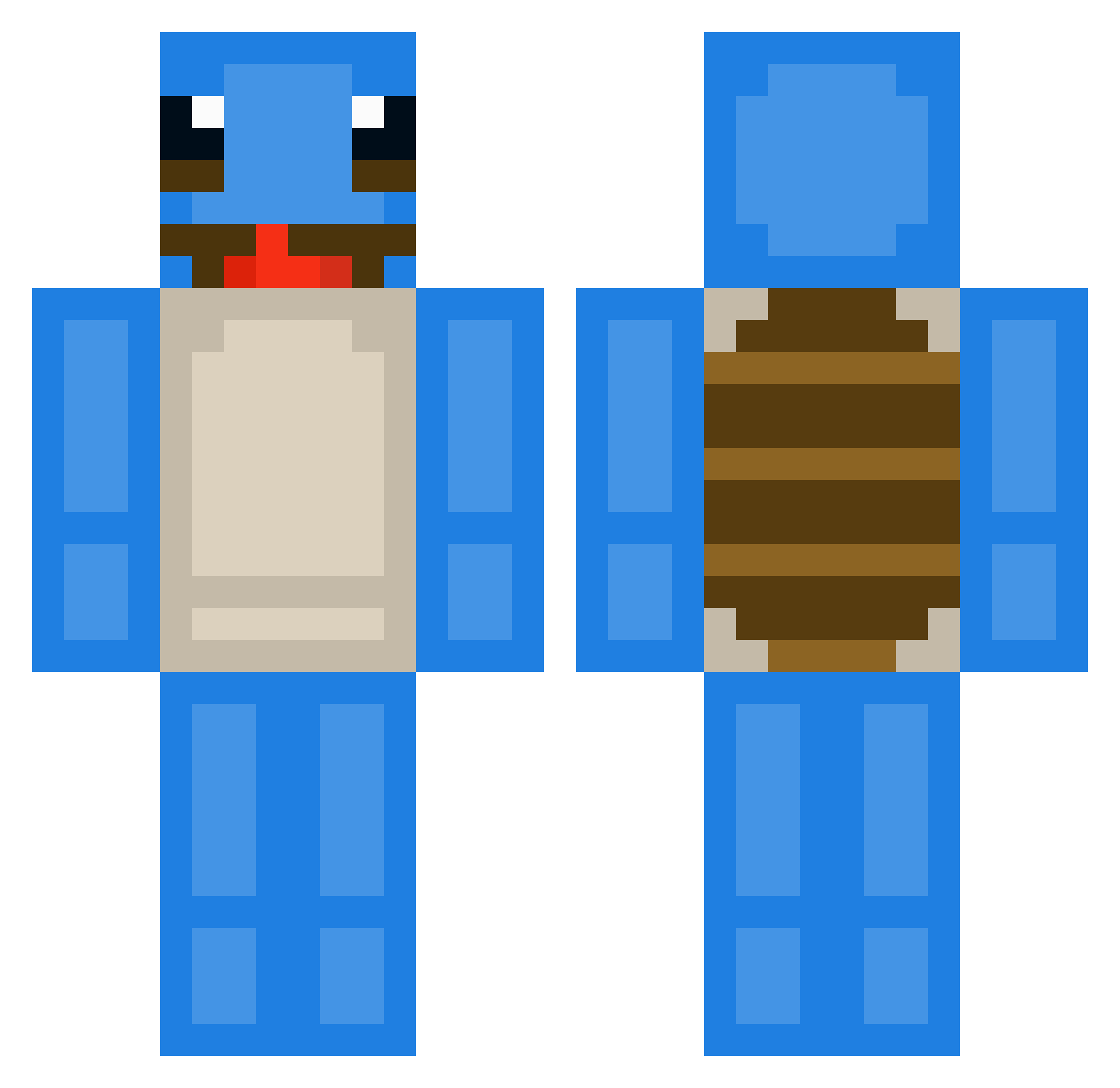 YenkeeSK Minecraft skin, front and back view