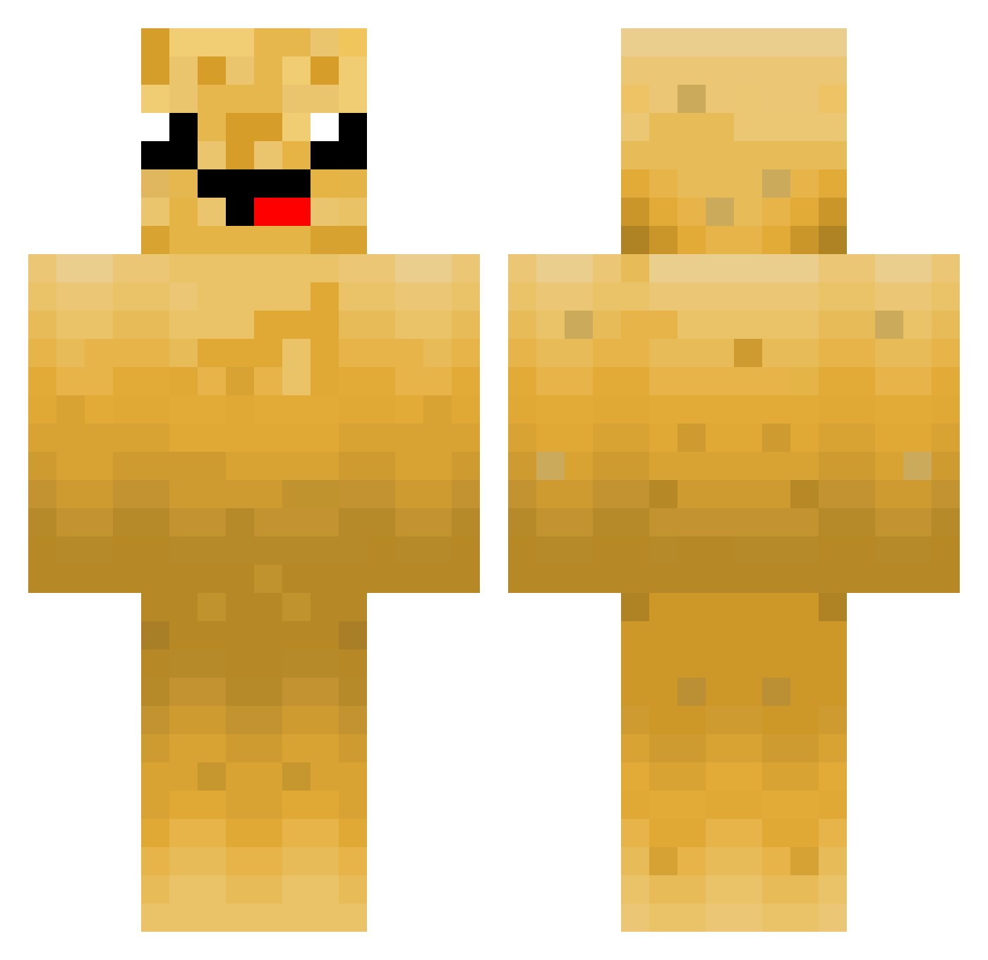XenocidePC Minecraft skin, front and back view