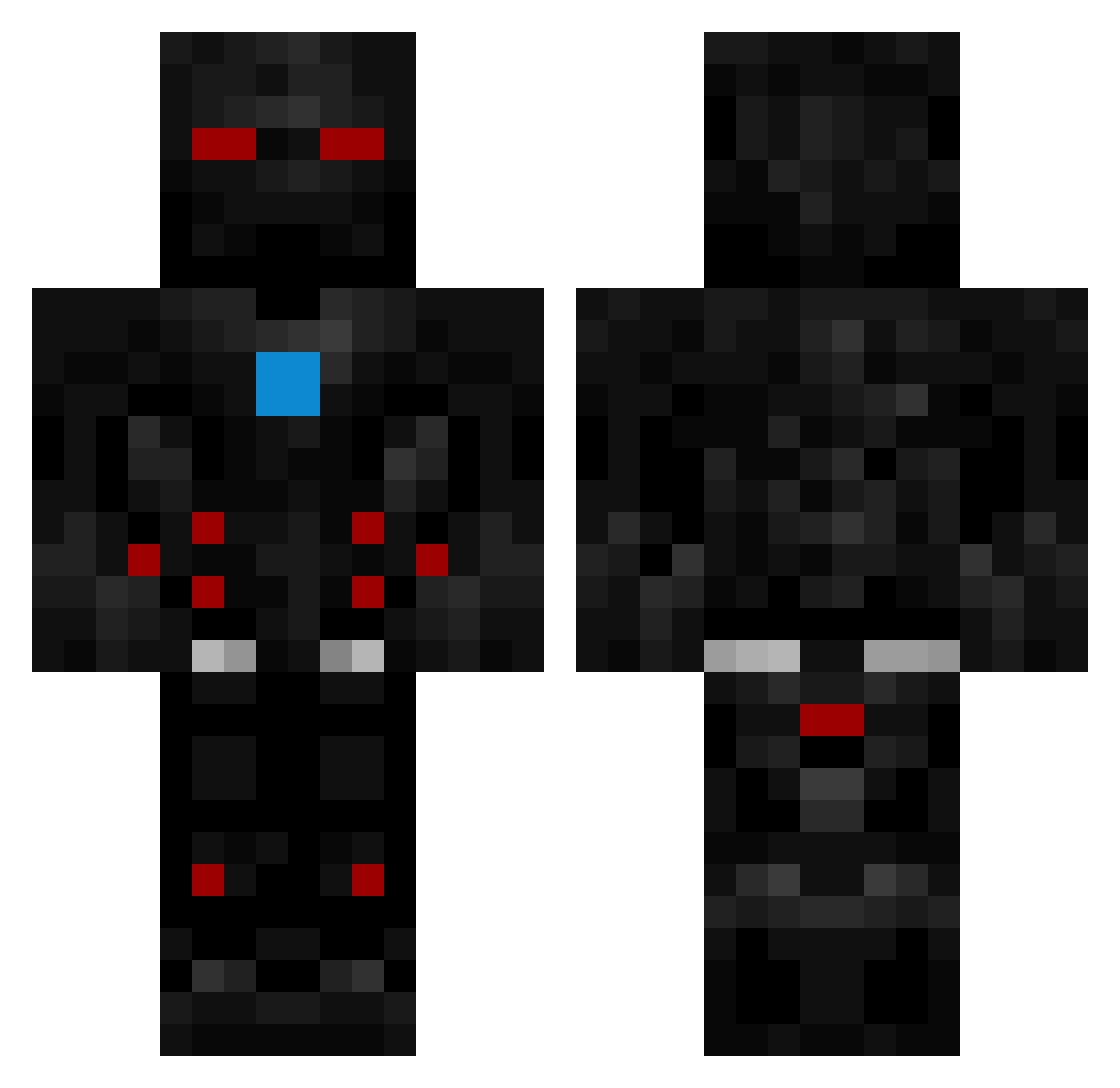 Tyttan Minecraft skin, front and back view